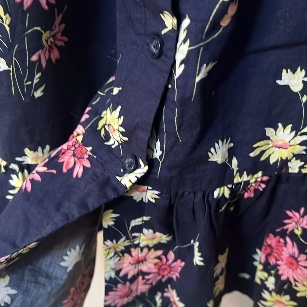 Gap floral dress blue background size 10